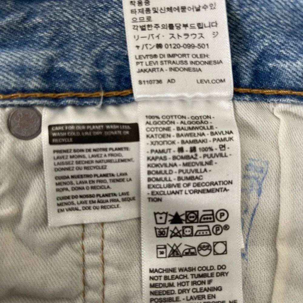 Levis 501 Jeans Mens 36x30 Blue Original Button Fly Medium Wash Denim Grunge New